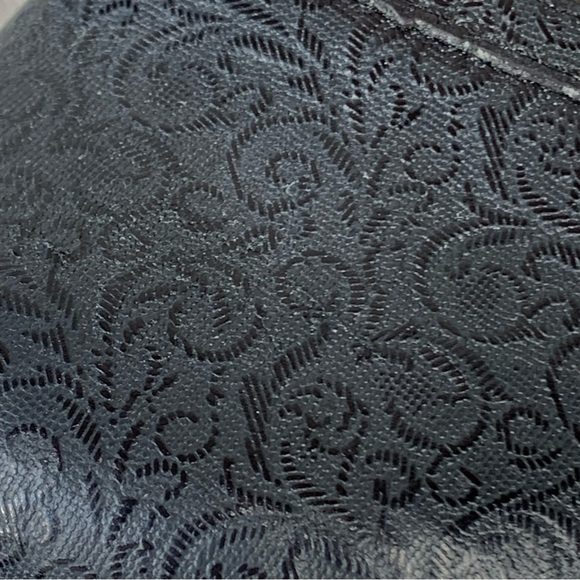 Alegria Belle Black Swirl BEL-521 Embossed Leather Mary Jane Flats - Size 7-7.5 - Picture 13 of 14